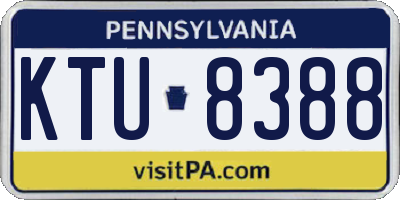 PA license plate KTU8388