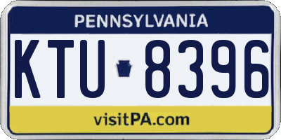 PA license plate KTU8396