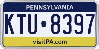 PA license plate KTU8397