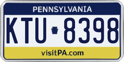 PA license plate KTU8398