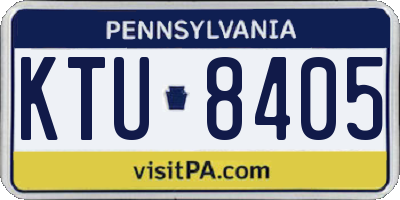 PA license plate KTU8405