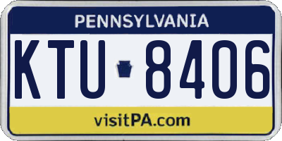 PA license plate KTU8406
