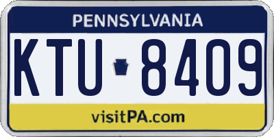 PA license plate KTU8409