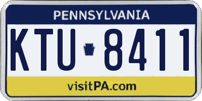 PA license plate KTU8411