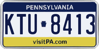 PA license plate KTU8413