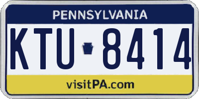 PA license plate KTU8414