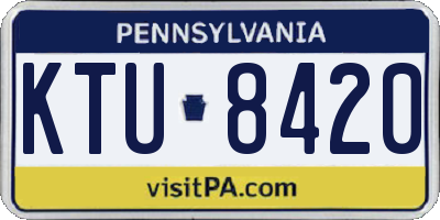 PA license plate KTU8420