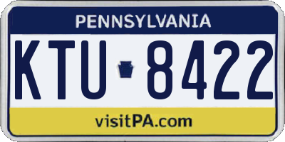 PA license plate KTU8422