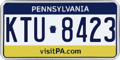 PA license plate KTU8423