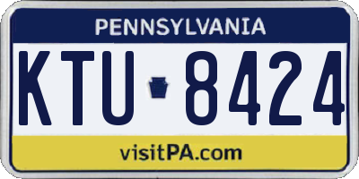 PA license plate KTU8424