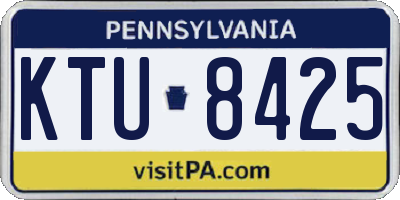 PA license plate KTU8425