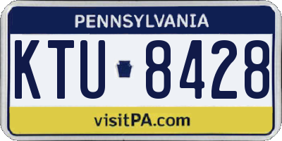 PA license plate KTU8428