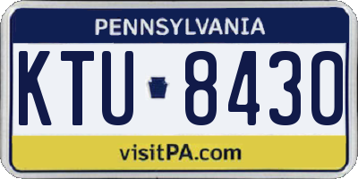 PA license plate KTU8430