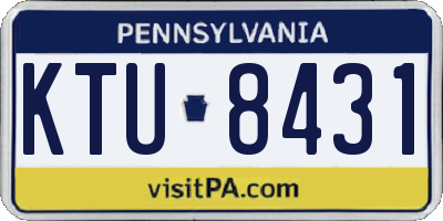 PA license plate KTU8431