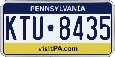 PA license plate KTU8435