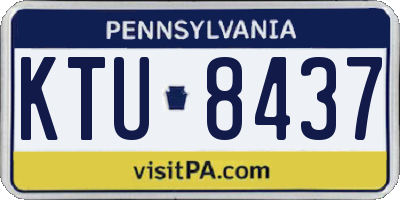 PA license plate KTU8437