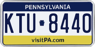 PA license plate KTU8440