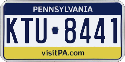PA license plate KTU8441
