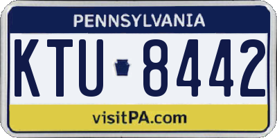 PA license plate KTU8442
