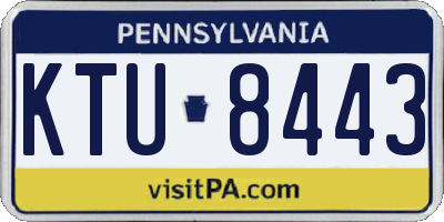 PA license plate KTU8443