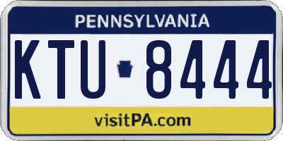 PA license plate KTU8444