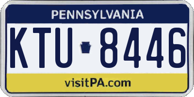 PA license plate KTU8446