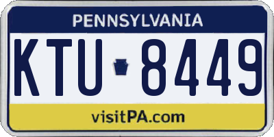 PA license plate KTU8449