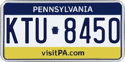 PA license plate KTU8450