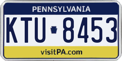 PA license plate KTU8453