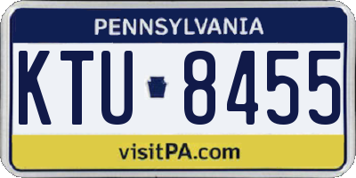 PA license plate KTU8455