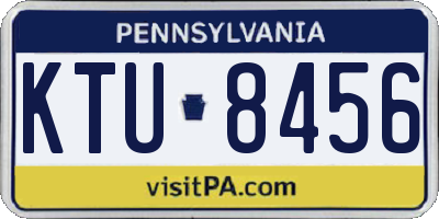 PA license plate KTU8456