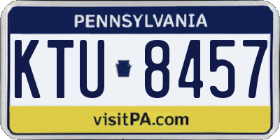 PA license plate KTU8457