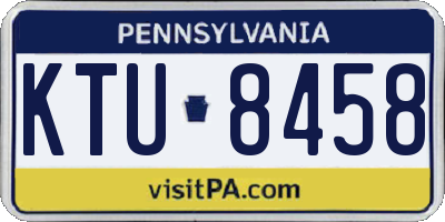 PA license plate KTU8458