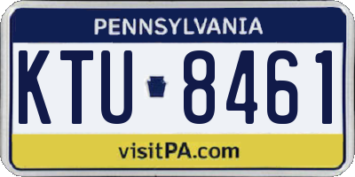 PA license plate KTU8461
