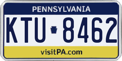 PA license plate KTU8462