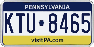 PA license plate KTU8465