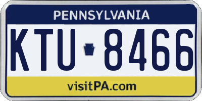 PA license plate KTU8466