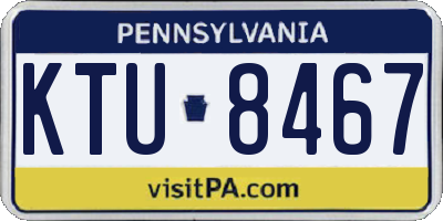 PA license plate KTU8467
