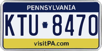 PA license plate KTU8470