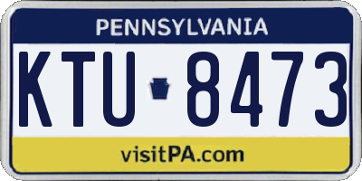 PA license plate KTU8473