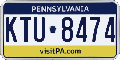 PA license plate KTU8474