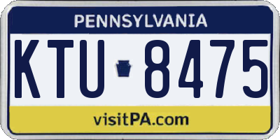 PA license plate KTU8475