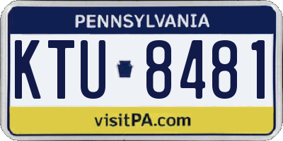 PA license plate KTU8481
