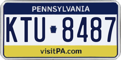 PA license plate KTU8487