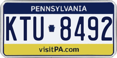 PA license plate KTU8492