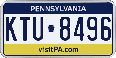 PA license plate KTU8496