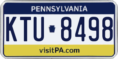 PA license plate KTU8498