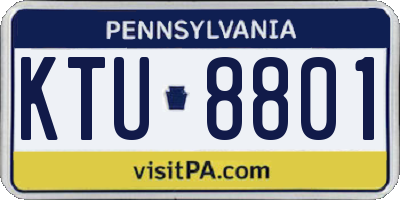 PA license plate KTU8801
