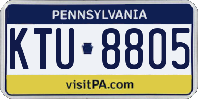 PA license plate KTU8805