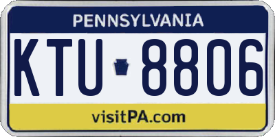 PA license plate KTU8806